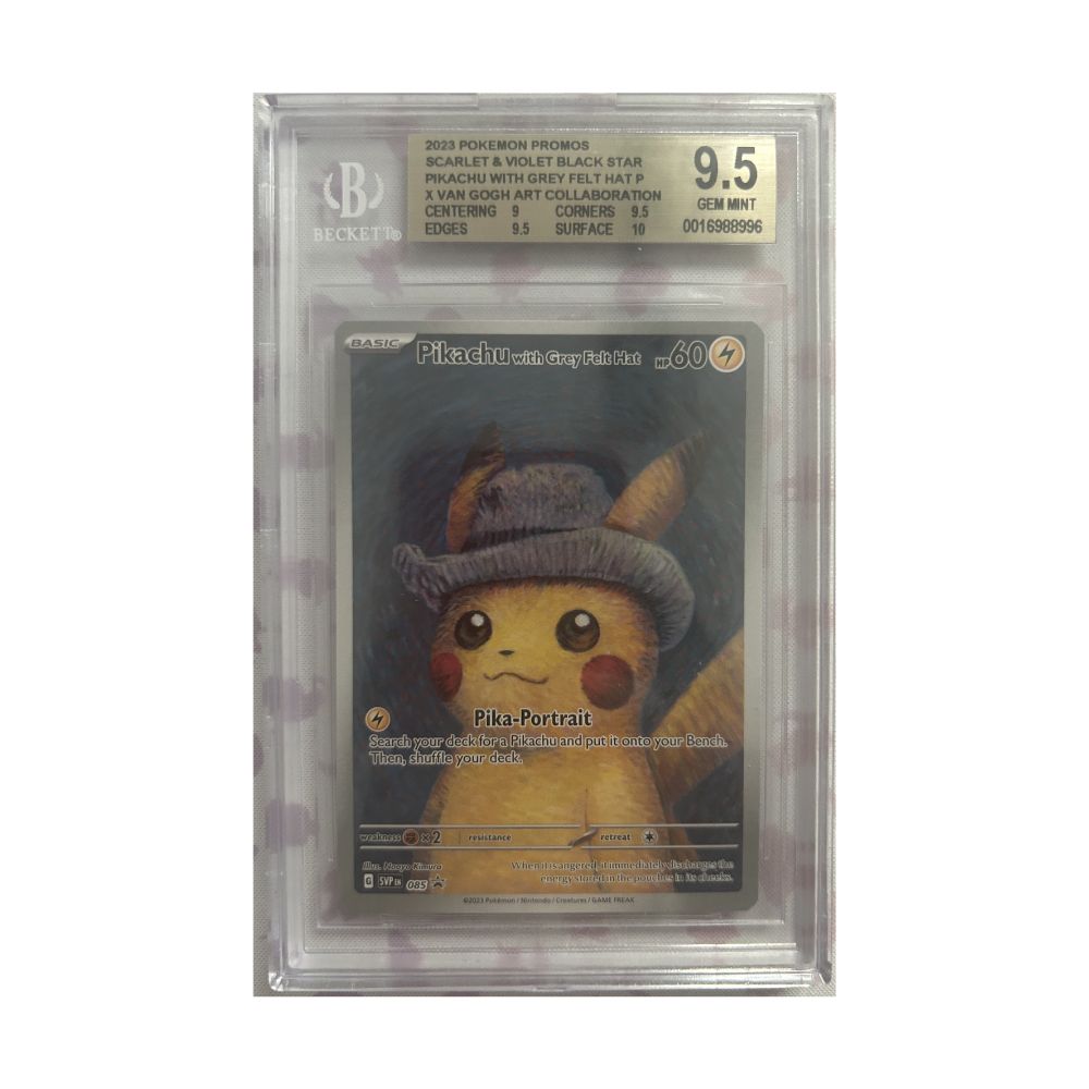 Pikachu with Grey Felt Hat #85 | BGS 9.5 | Van Gogh Art Collaboration